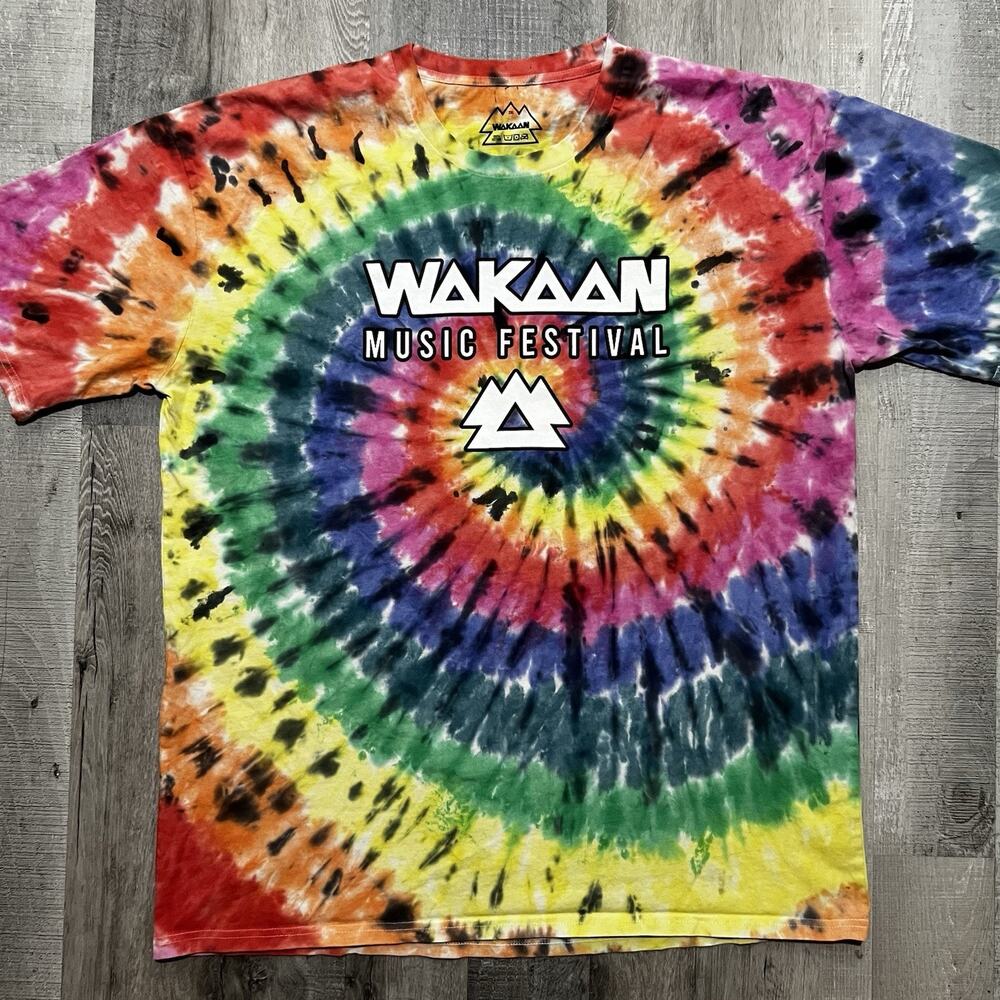 Wakaan Music Festival Liquid Stranger Tie Dye Camp Rules Festival EDM T Shirt 2X